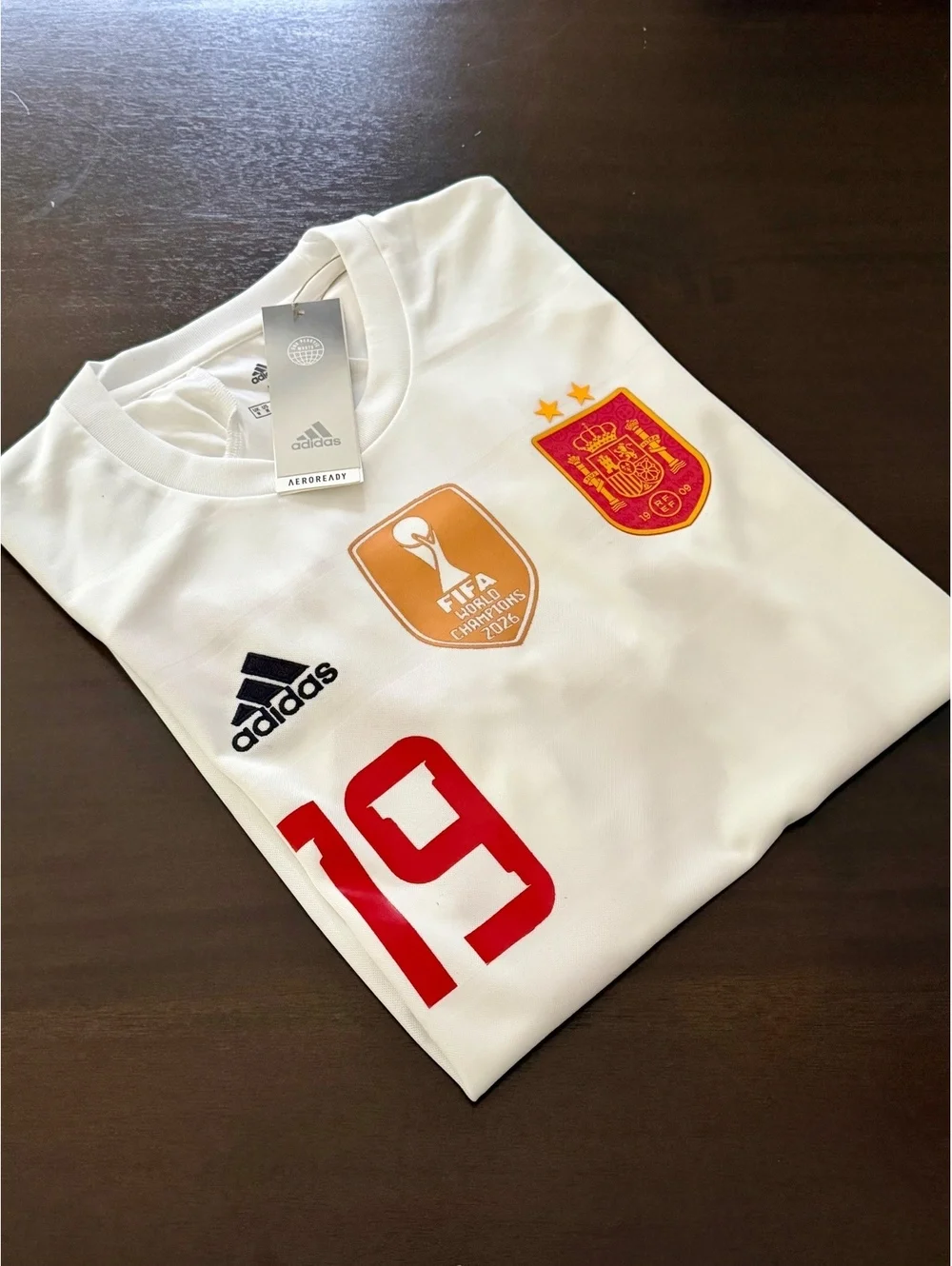 2 Starts World Champions badge Lamine Yamal Spain Adidas Jersey 2XL